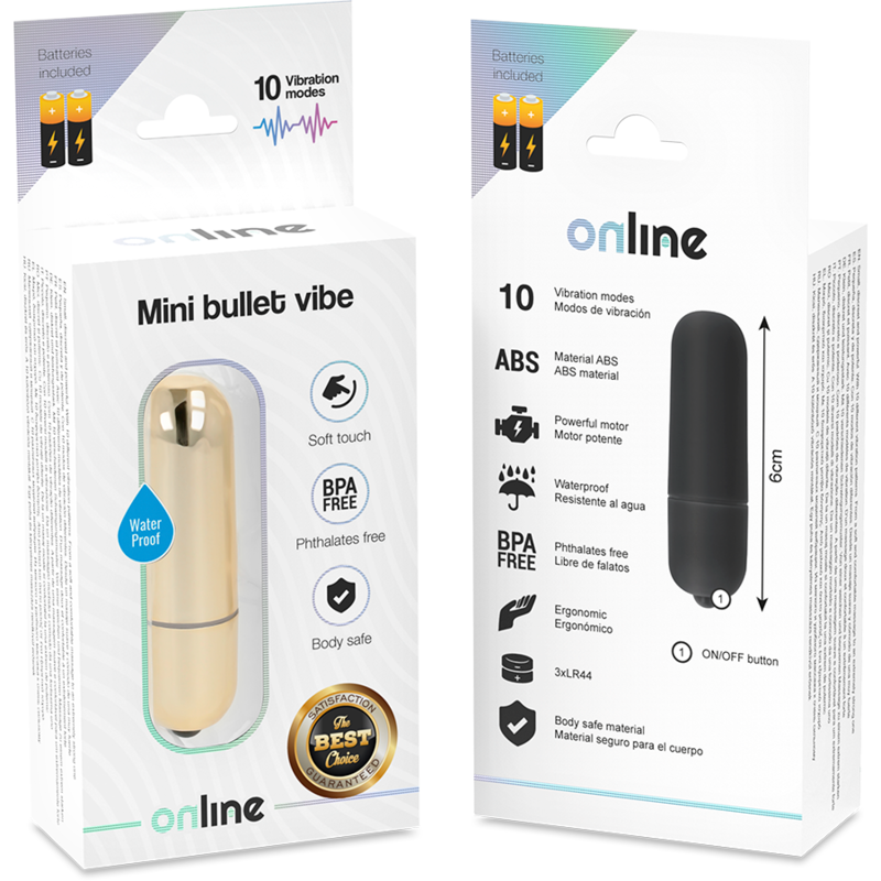 Vibrador Mini Bala Dorado