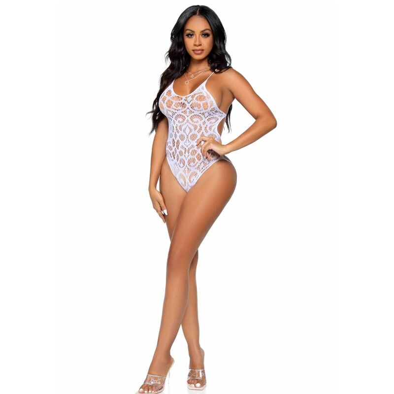 Elegant White Lace Teddy Lingerie
