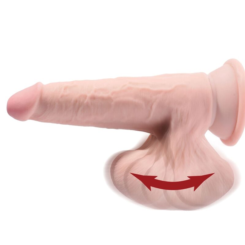 Plus Size 3D Dildo with Balls 24.5cm Light Skin