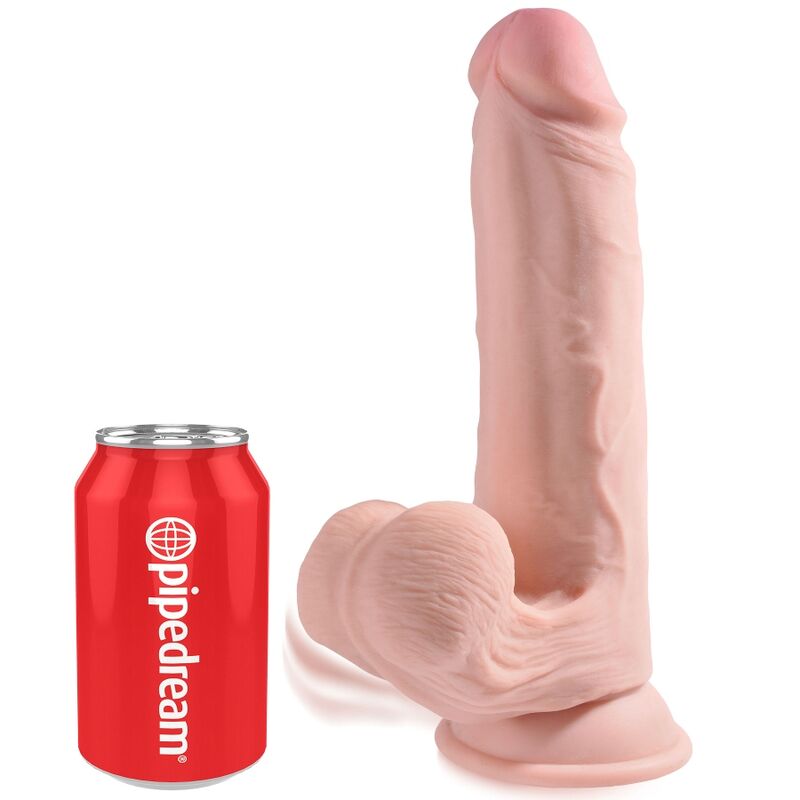Plus 3D Dildo with Swinging Balls 20.3cm
