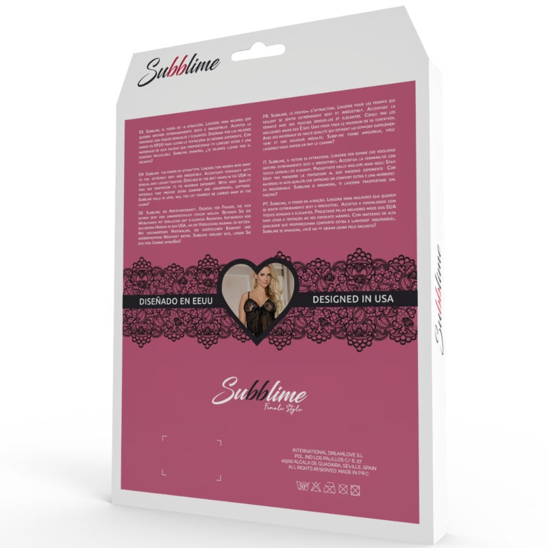 Elegante Conjunto de Lencería de Dos Piezas Sujetador y Braga L/XL