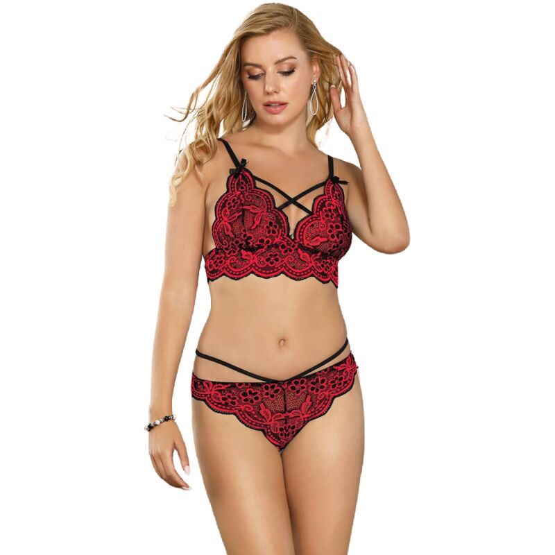 Elegant Lace Two-Piece Lingerie Set L/XL