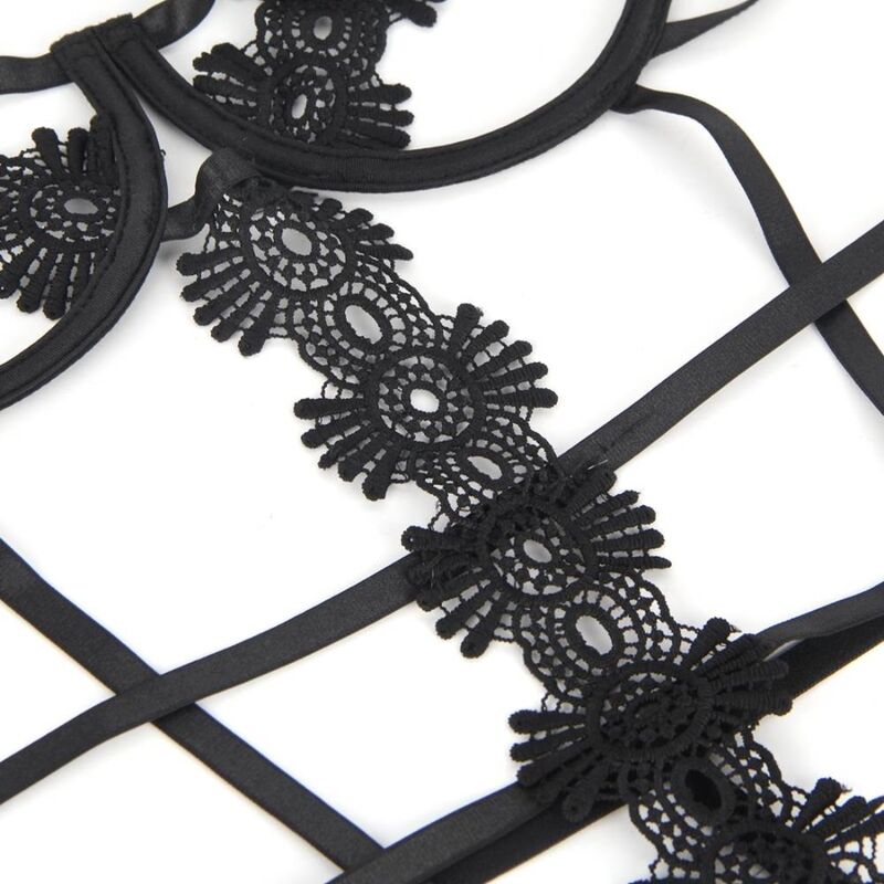 Body de Encaje con Tirantes Cruzados Talla S/M