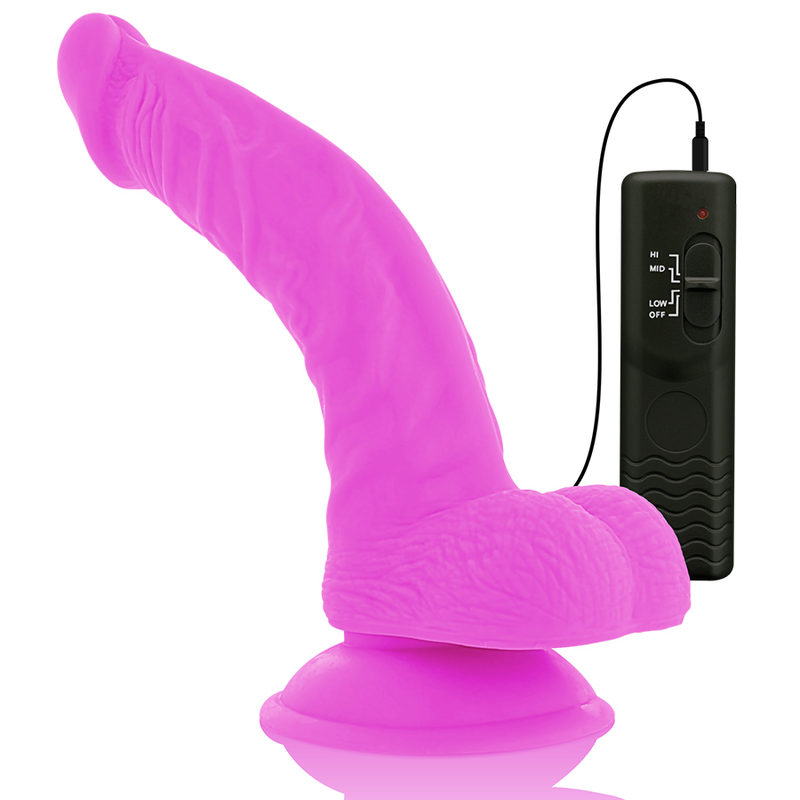 Dildo Vibrador Flexible Morado 21.5cm