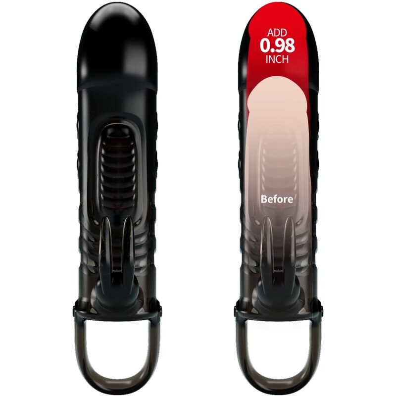 Sloane Rabbit Penis Sheath - Black