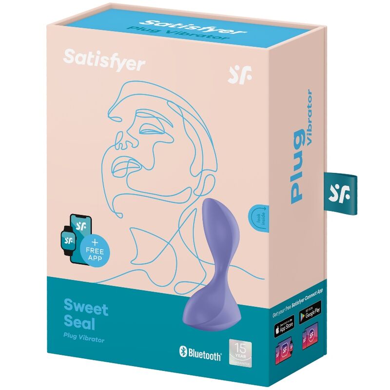 Sweet Seal App-Controlled Vibrating Plug - Violet