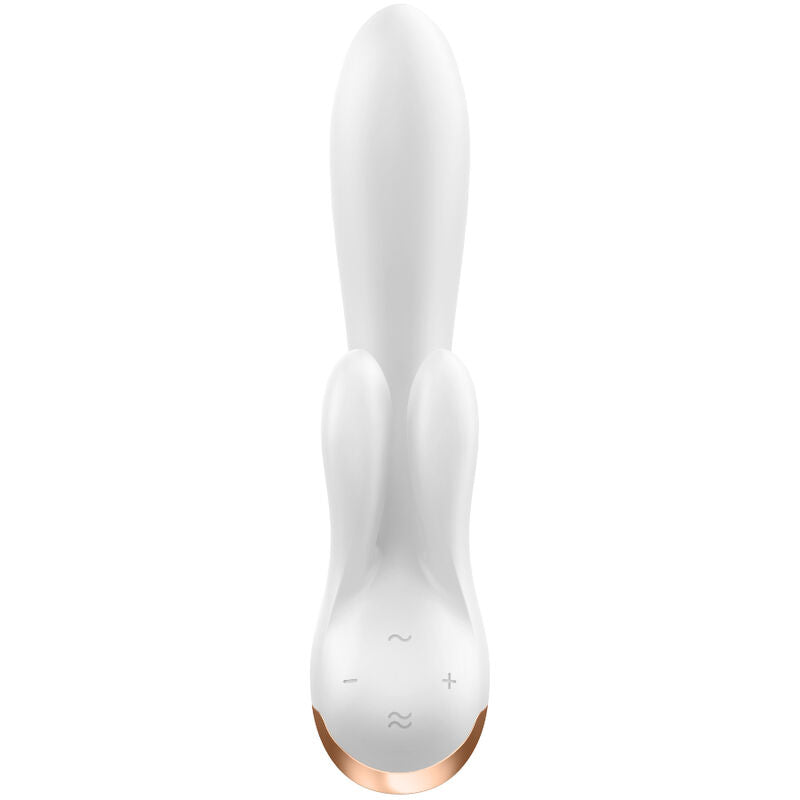 Double Flex App-Controlled White Vibrator