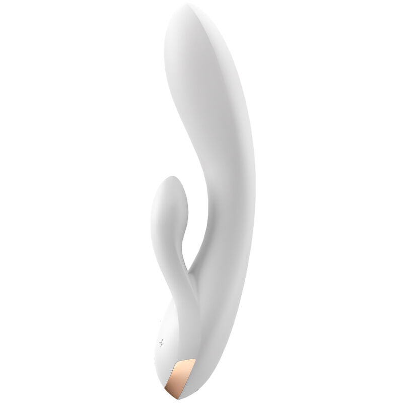 Double Flex App-Controlled White Vibrator