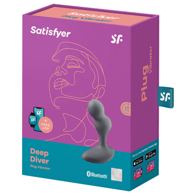 Plug Anal Vibrador con Control Remoto Deep Diver - Gris