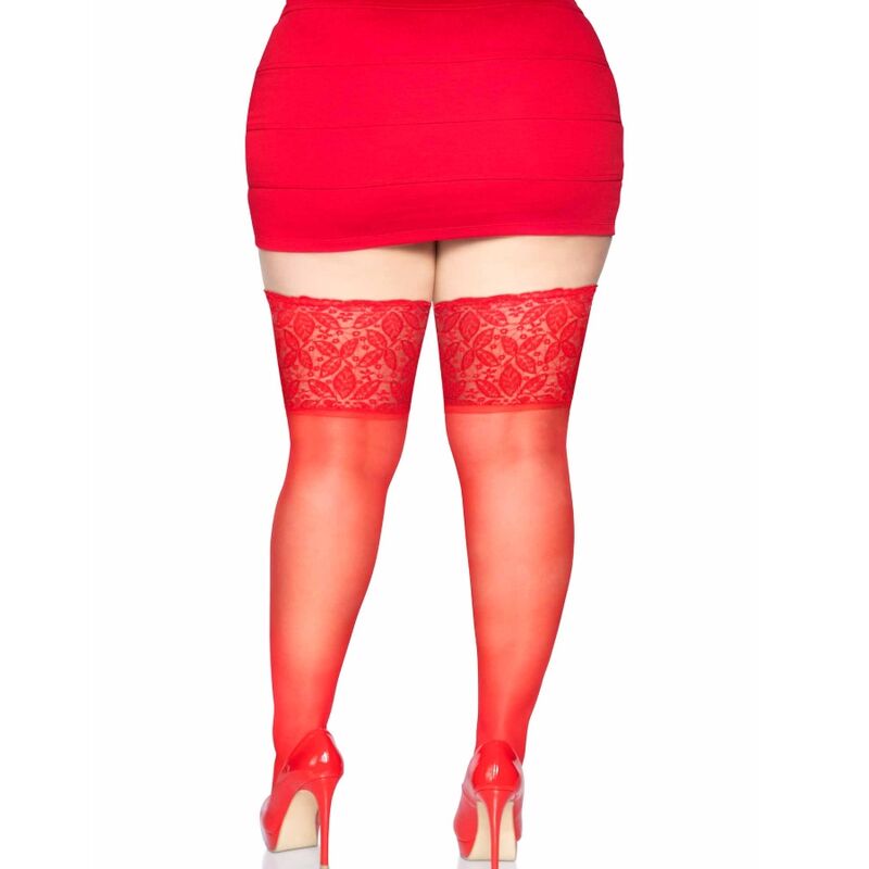 Plus Size Sheer Thigh High Stay Ups
