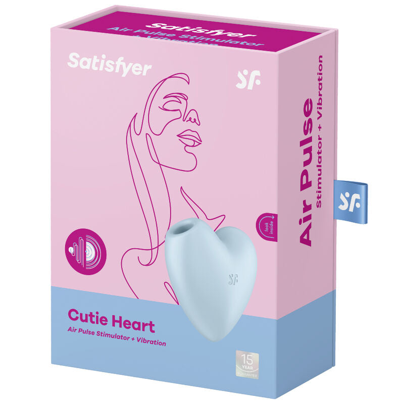 Cutie Heart Air Pulse Stimulator & Vibrator