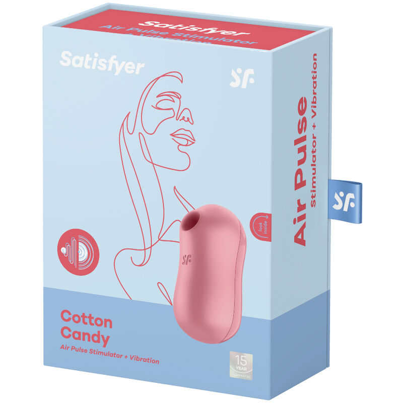 Estimulador de Pulso de Aire y Vibrador Cotton Candy