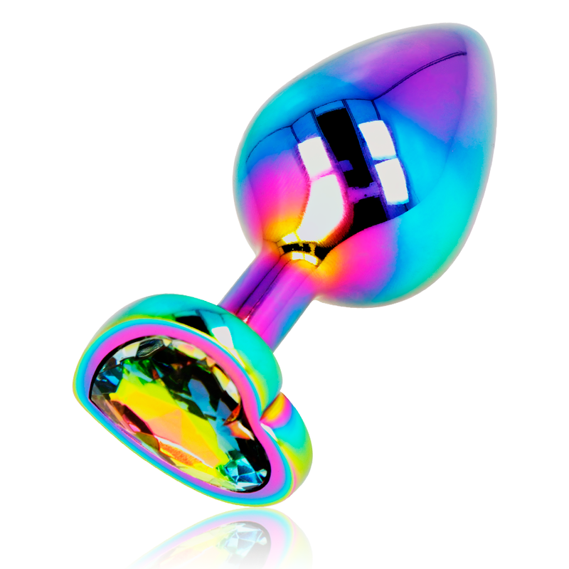 Medium Iridescent Heart Anal Plug