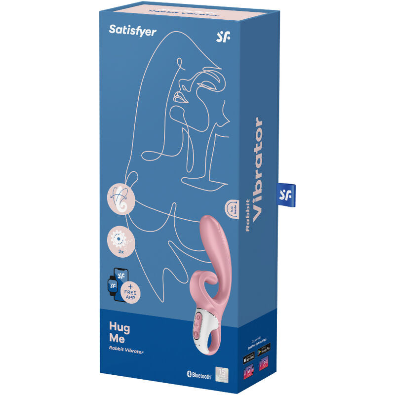 Vibrador Rabbit Hug Me con Control por Aplicación - Rosa