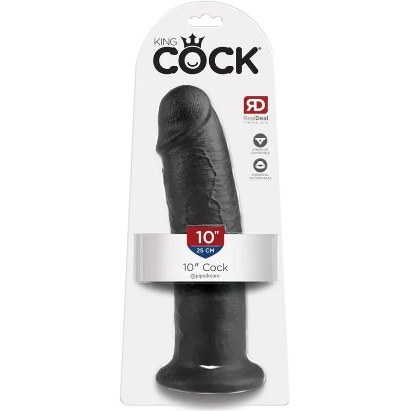 Black Silicone Dildo - 25 cm