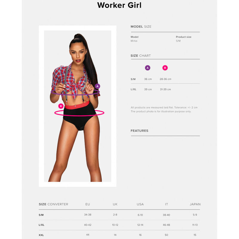 Sexy Worker Girl Costume L/XL