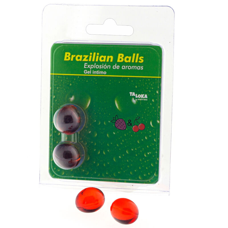 Gel Íntimo Brazilian Balls Sabor Fresa y Cereza
