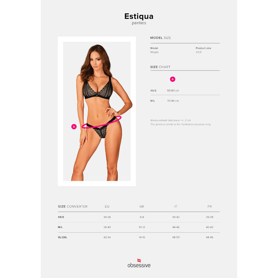 Braguitas de Lencería Sensual Estiqua XS/S