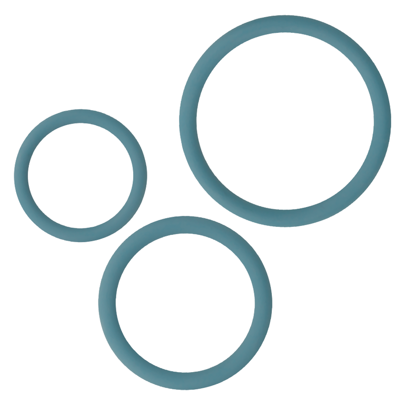 Set de 3 Anillos Azules para Pene y Testículos