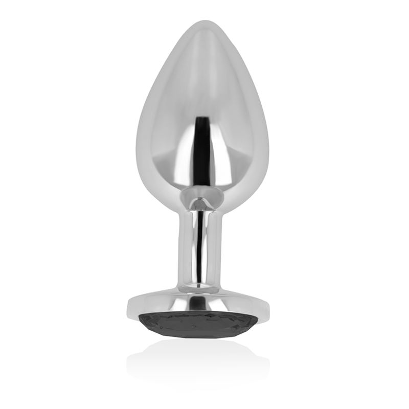 Black Crystal Anal Plug - 8 cm