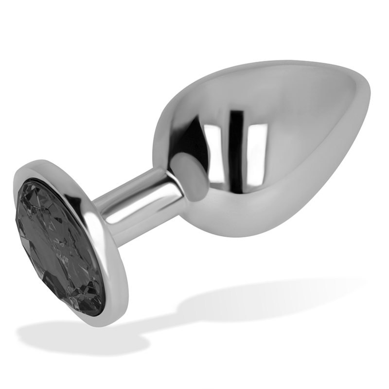 Black Crystal Anal Plug - 8 cm