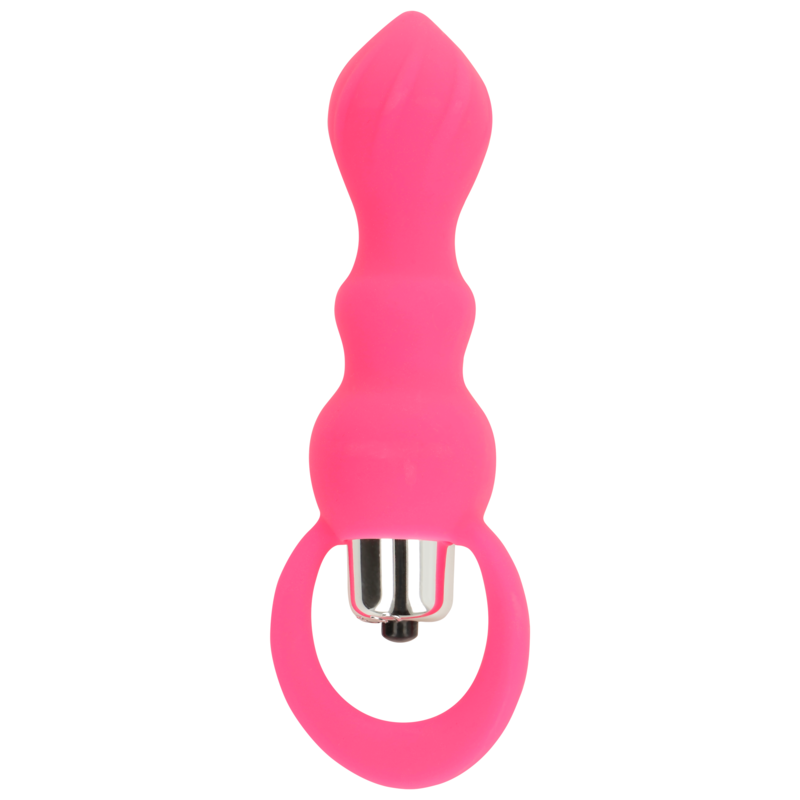 Estimulador Anal Vibrante Rosa de 9cm