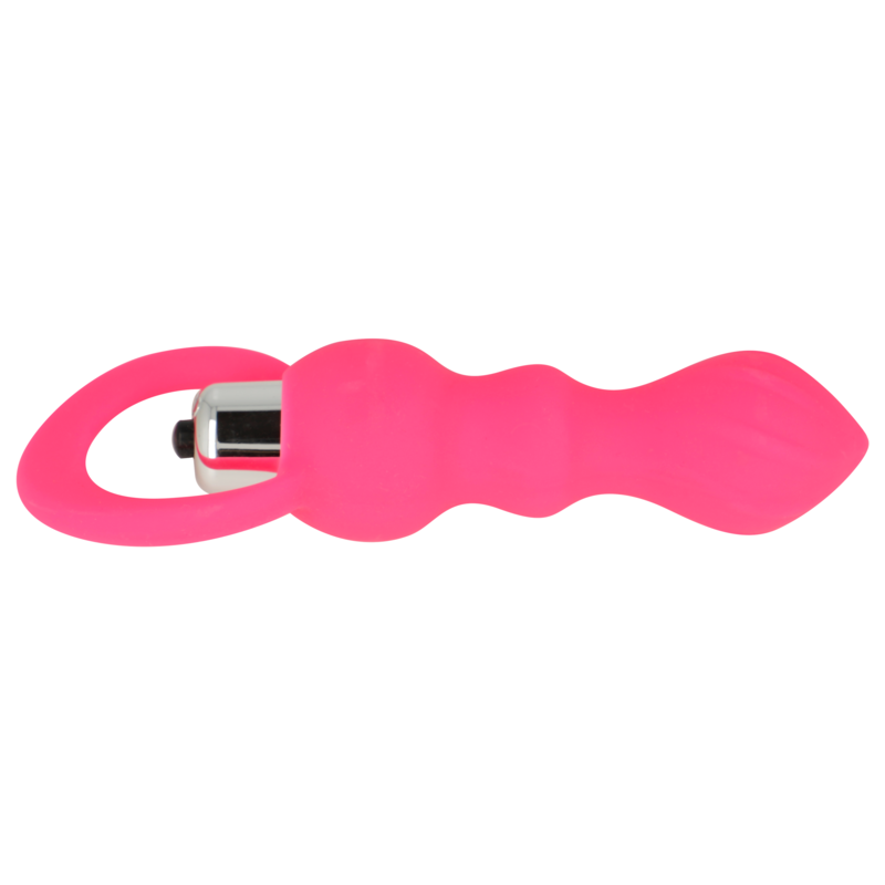 Estimulador Anal Vibrante Rosa de 9cm