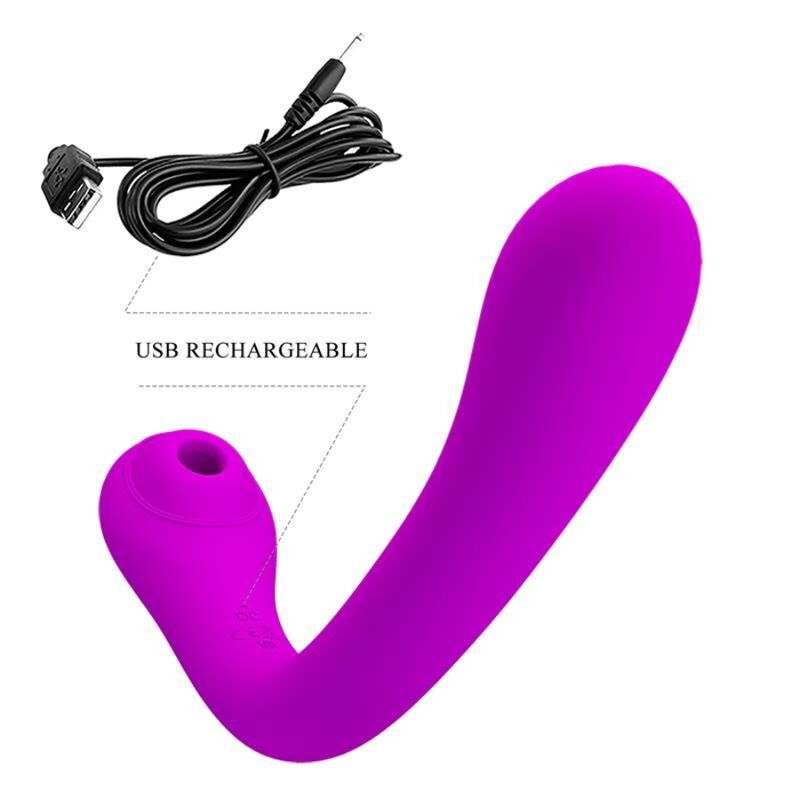 Alex Dual Vibrator & Clitoral Sucker Lilac