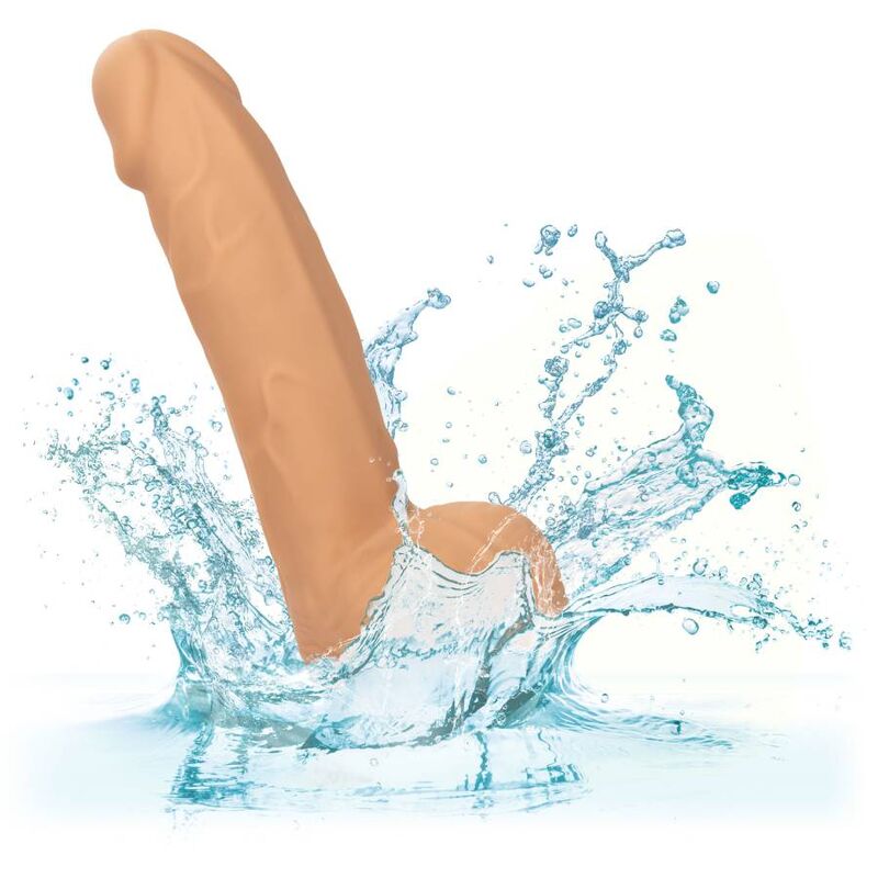 Dildo de silicona con protuberancias de 15.24 cm en tono piel