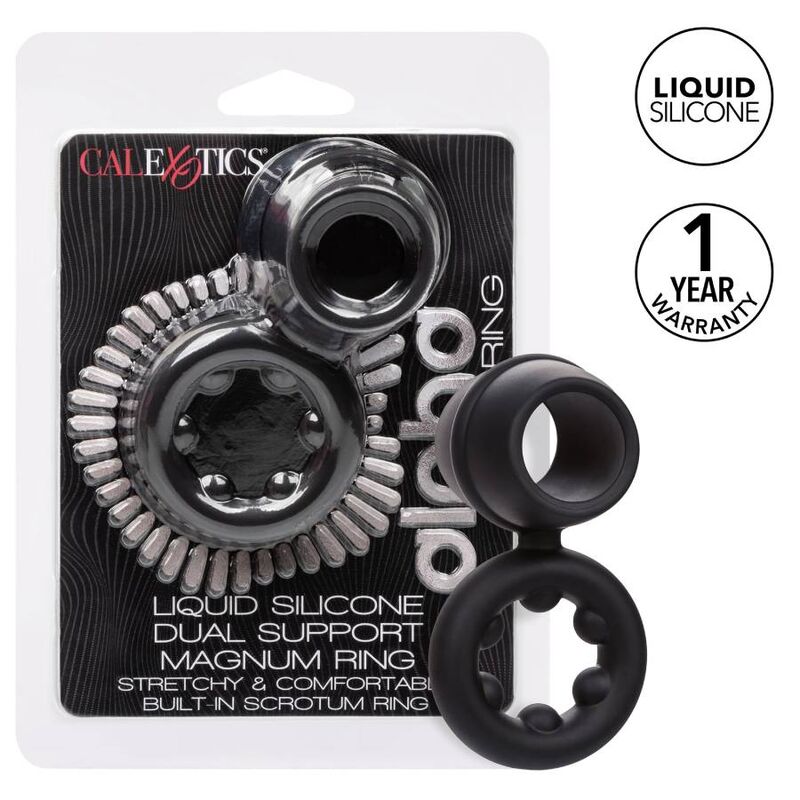 Alpha Dual Magnum Cock Ring - Black