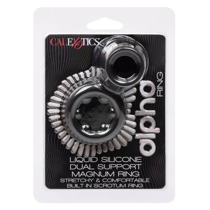 Alpha Dual Magnum Cock Ring - Black