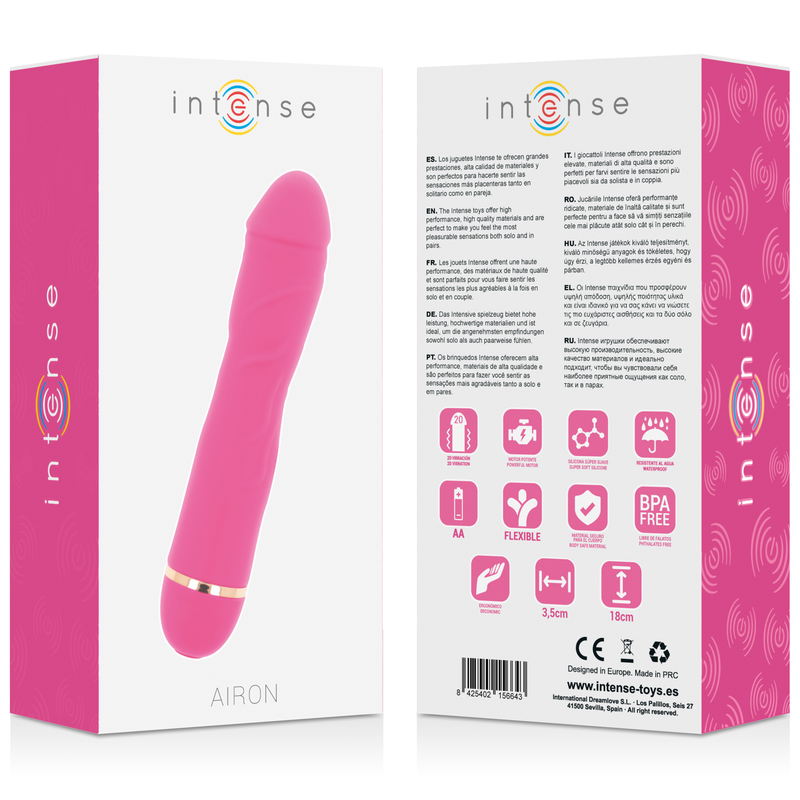 Airon 20-Speed Silicone Vibrator - Pink