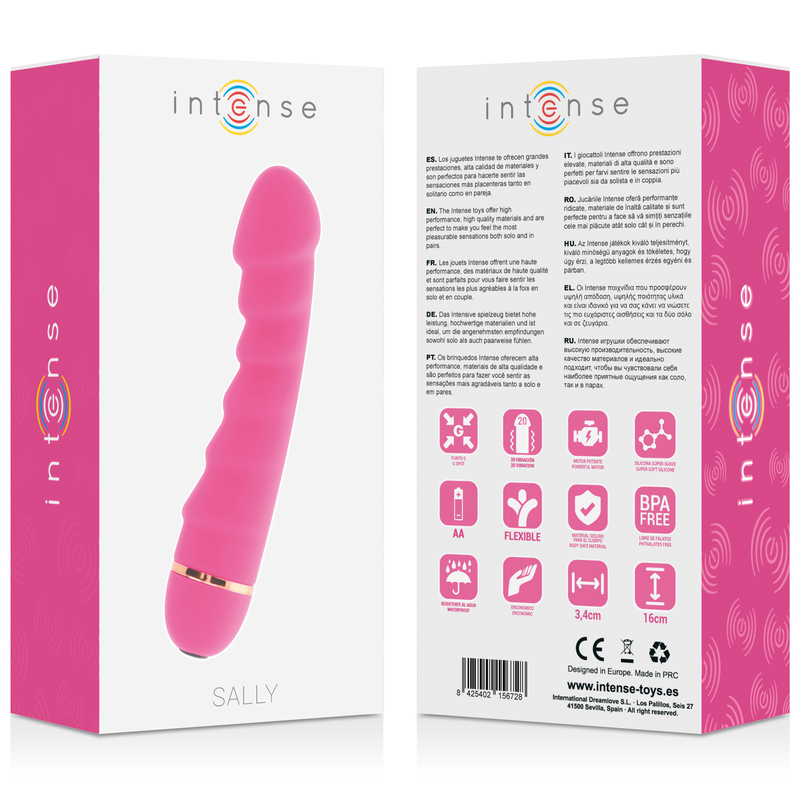 Sally 20-Speed Silicone Vibrator - Pink