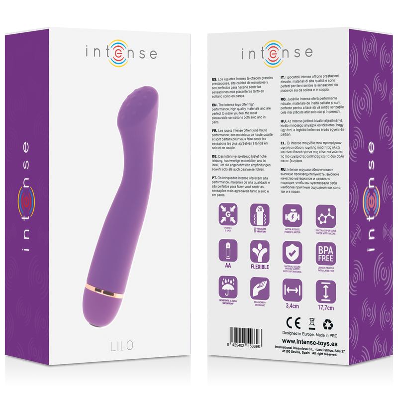 Vibrador de Silicona Lilo con 20 Velocidades - Lila