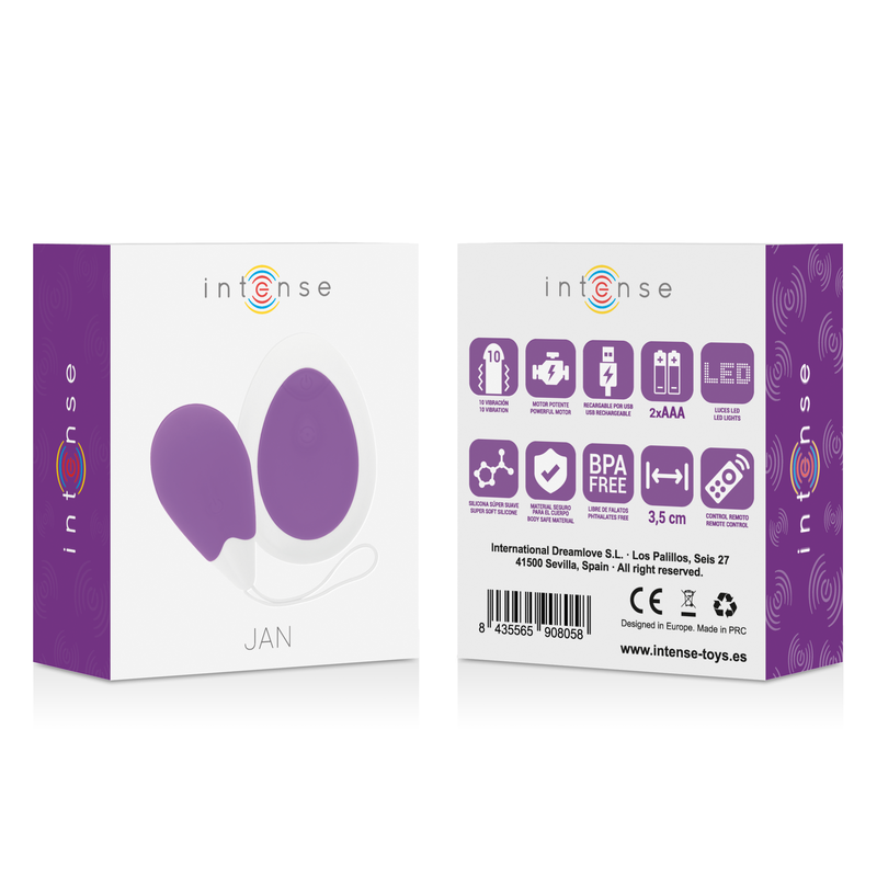Jan Lilac Remote Control Vibrating Egg