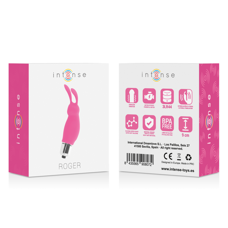 Conejo Vibratorio Rosa Roger para Placer