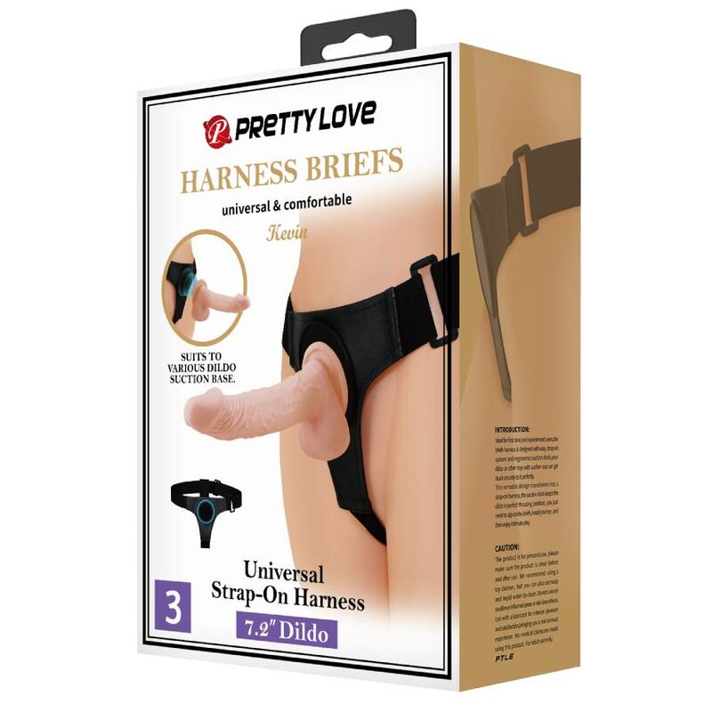 Kevin 19cm Natural Dildo Harness Briefs