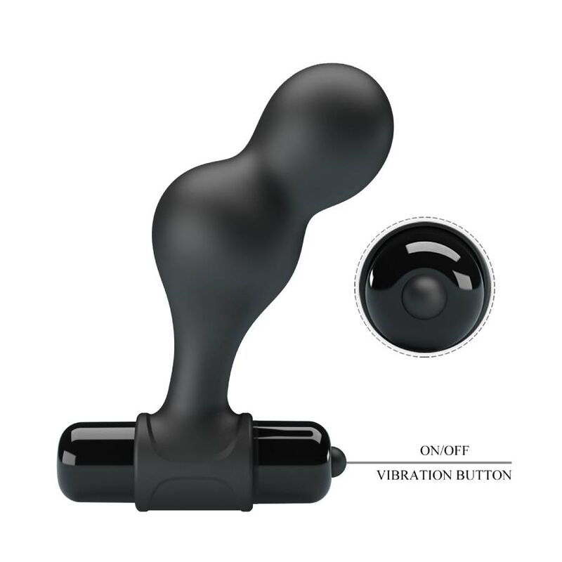 Plug Anal Vibratório em Silicone Preto