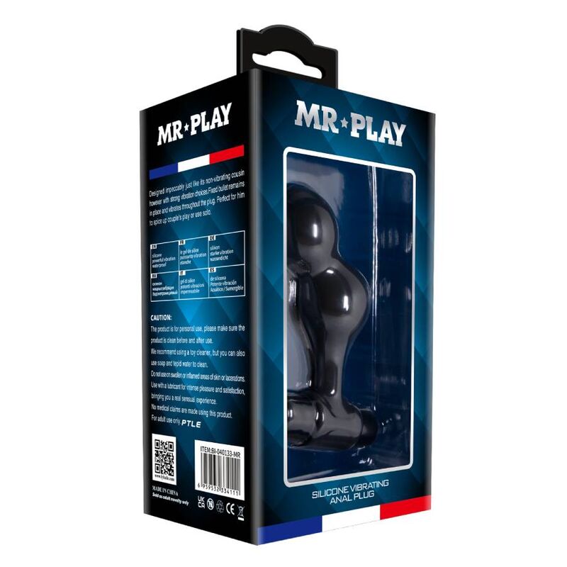 Plug Anal Vibratório em Silicone Preto