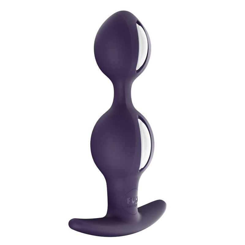 B Balls Duo White & Dark Violet Sex Toy