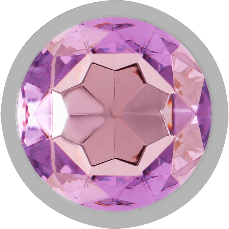 Medium Aluminum Anal Plug with Violet Crystal