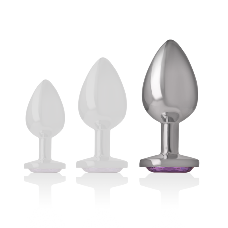 Luxury Aluminum Anal Plug - Violet Crystal