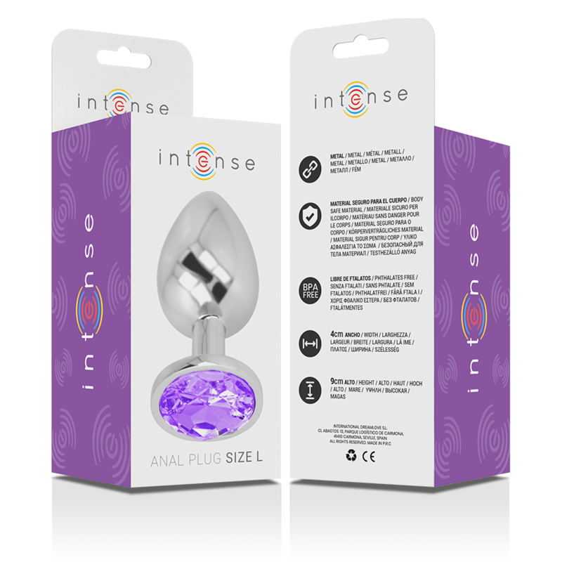 Luxury Aluminum Anal Plug - Violet Crystal