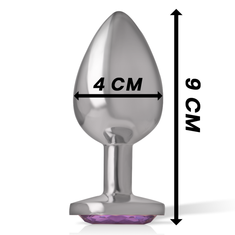 Luxury Aluminum Anal Plug - Violet Crystal