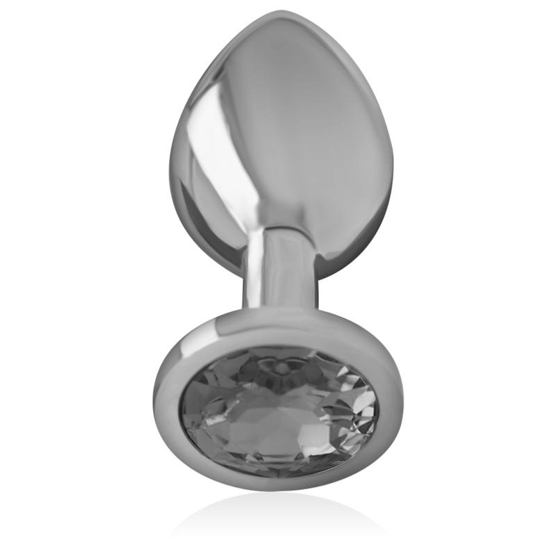 Aluminum & Black Glass Anal Plug - Medium