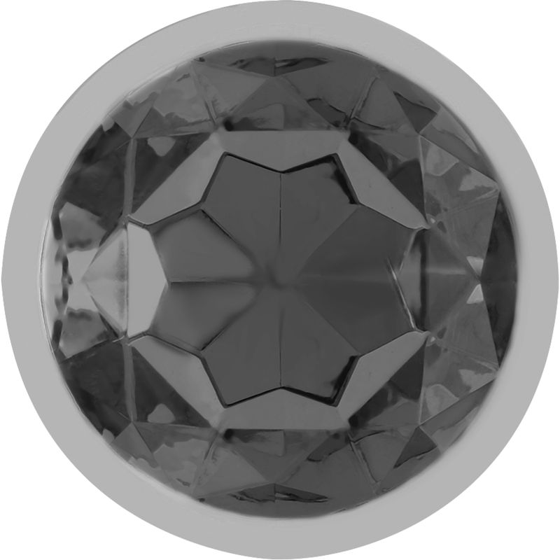Aluminum & Black Glass Anal Plug - Medium