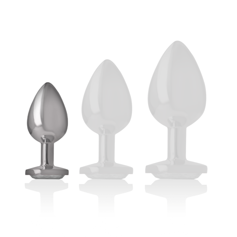 Small Aluminum Anal Plug with Crystal