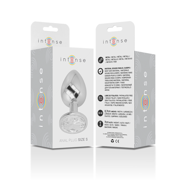 Small Aluminum Anal Plug with Crystal