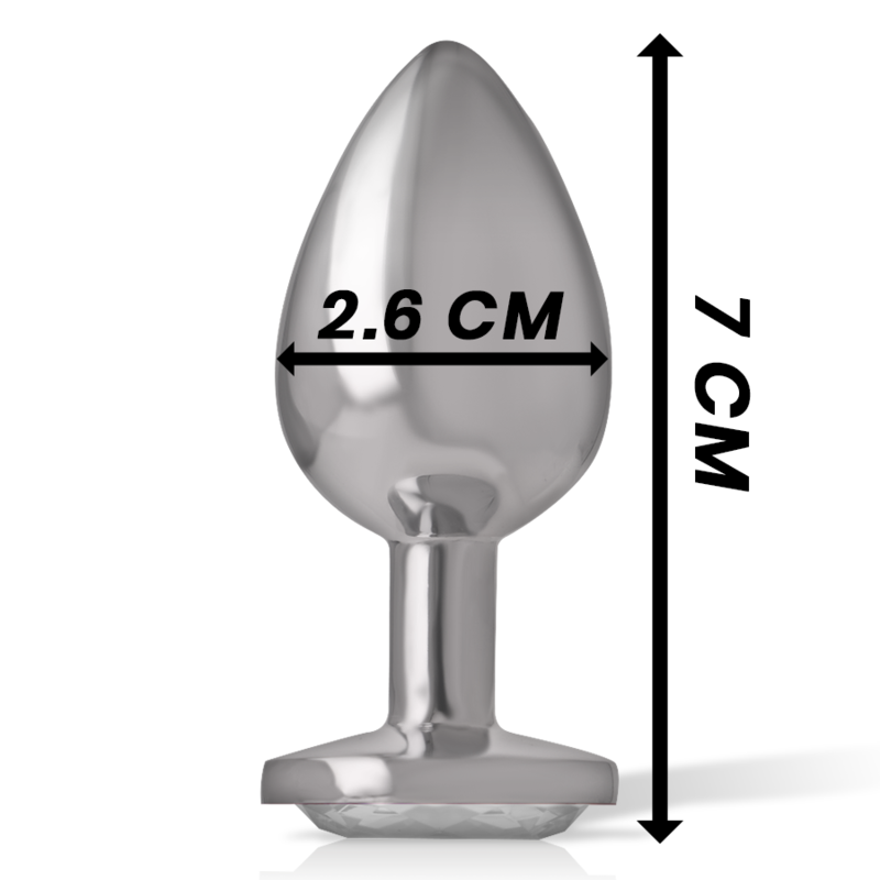 Small Aluminum Anal Plug with Crystal