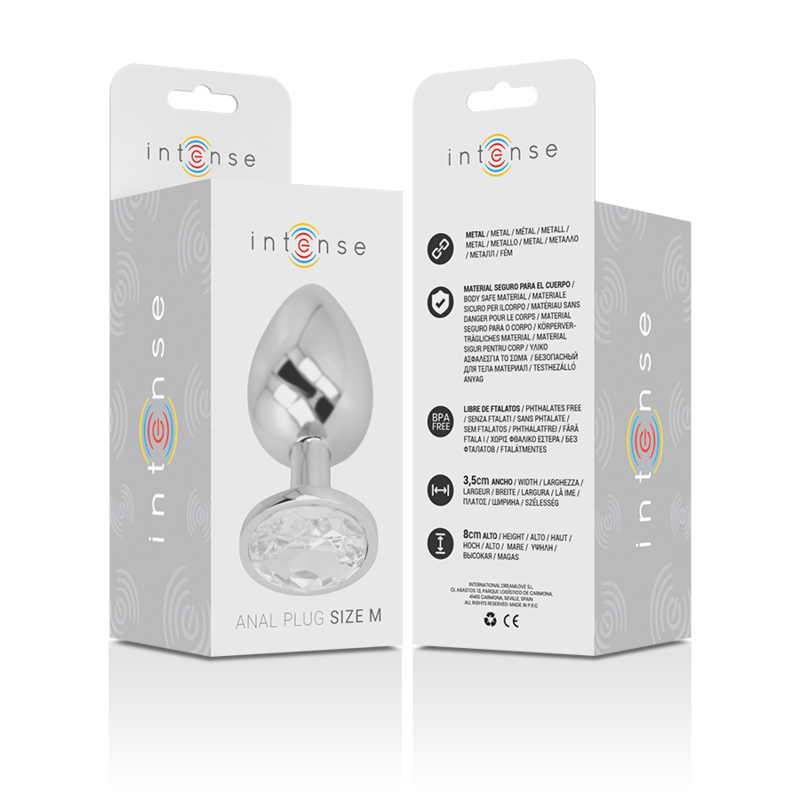 Plug Anal de Aluminio con Joyas - Mediano